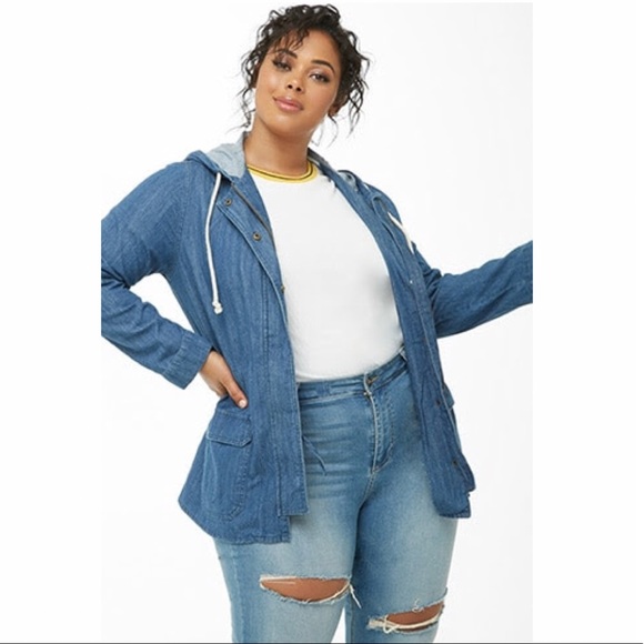 Forever 21 Jackets & Blazers - BNWT - Forever21 - Plus Size Denim Utility Jacket